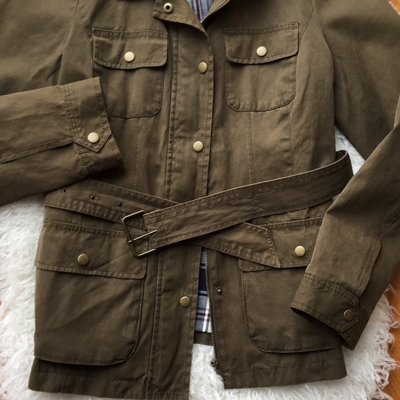 Talbots Military Style Belted Utility Jacket - Picture 6 of 9